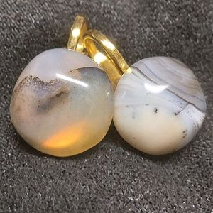 Smoky Quartz Gold Plated Clip On Earrings